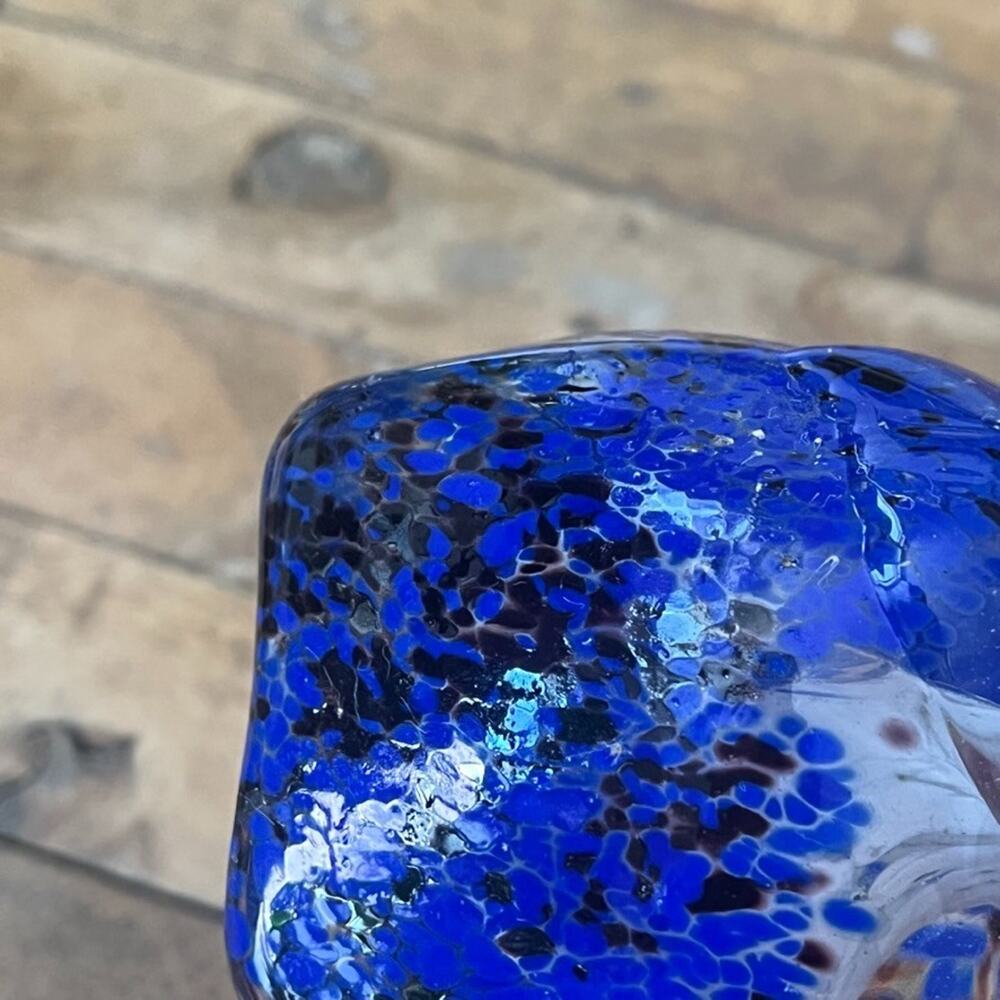 Hand-Blown Art Glass Abstract Sculpture 4.5" Decor Handcrafted - Picture 5 of 12